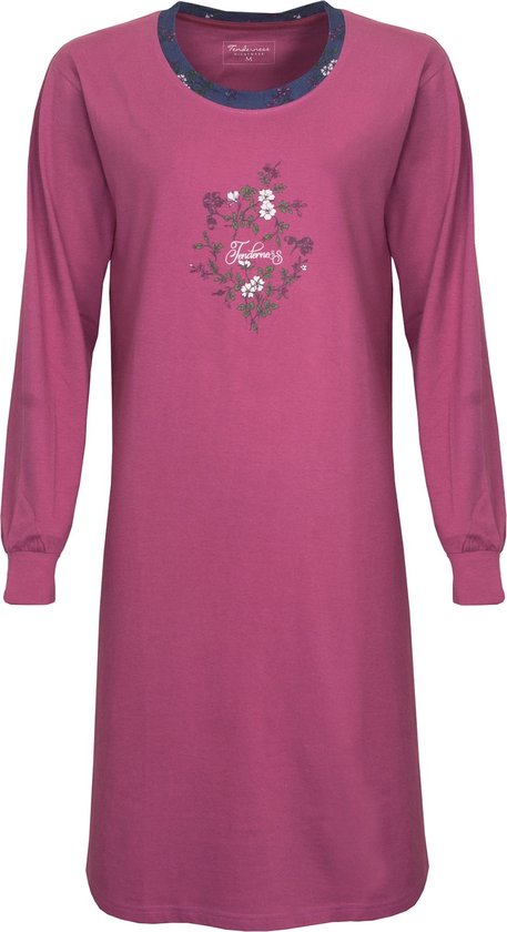 Tenderness Dames Nachthemd - Donker Roze- Maat 3XL