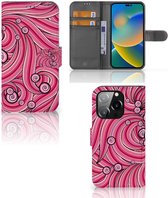 Hoesje ontwerpen iPhone 14 Pro GSM Hoesje Swirl Pink