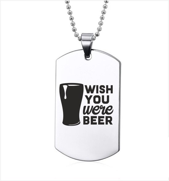 Ketting RVS - Wish You Were Beer