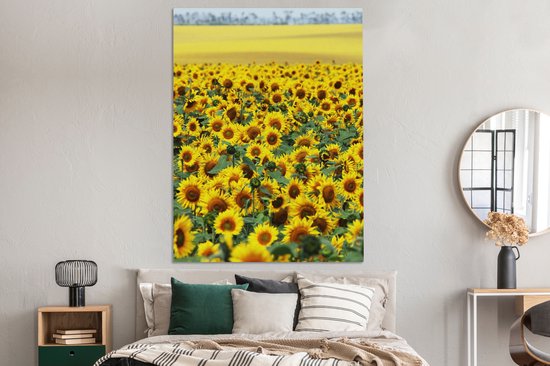 Tableau sur toile Tournesol - Fleurs - Nature - 120x160 cm - Décoration murale XXL