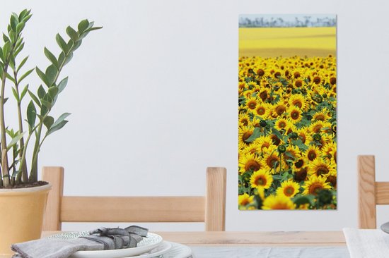 Tableau sur toile Tournesol - Fleurs - Nature - 20x40 cm - Décoration murale