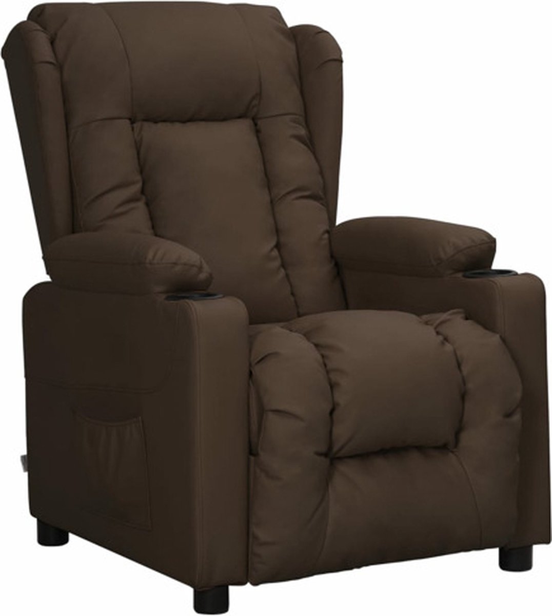 vidaXL Fauteuil - verstelbaar - kunstleer - bruin