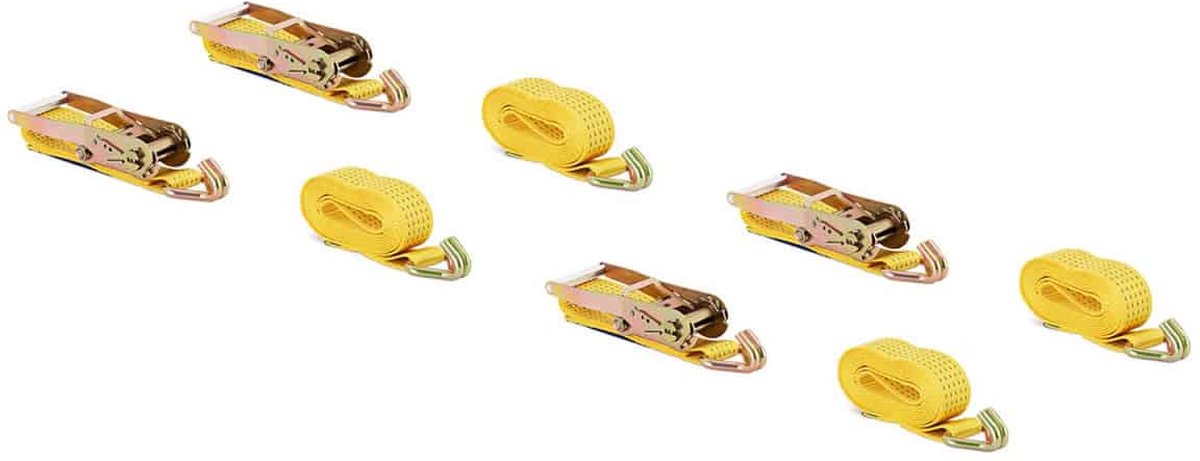 Set van vier spanbanden met ratel UNITRAILER 4m/25mm/0,68t blauw