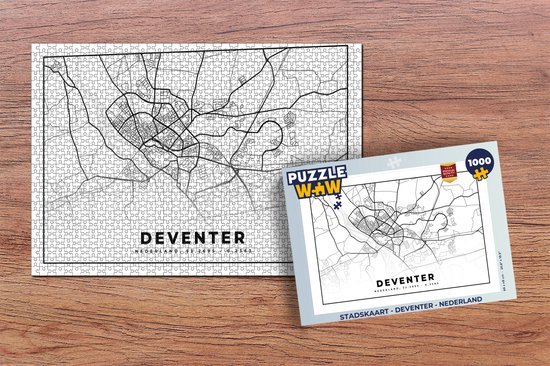 Puzzel Stadskaart - Deventer - Nederland - Legpuzzel - Puzzel 1000 stukjes  volwassenen... | bol.com