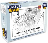 Puzzle Carte - Alphen aan den Rijn - Nederland Bas - Puzzle - Puzzle 500 pièces - Plan de la ville