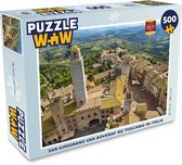 Puzzel San Gimignano van bovenaf bij Toscanië in Italië - Legpuzzel - Puzzel 500 stukjes
