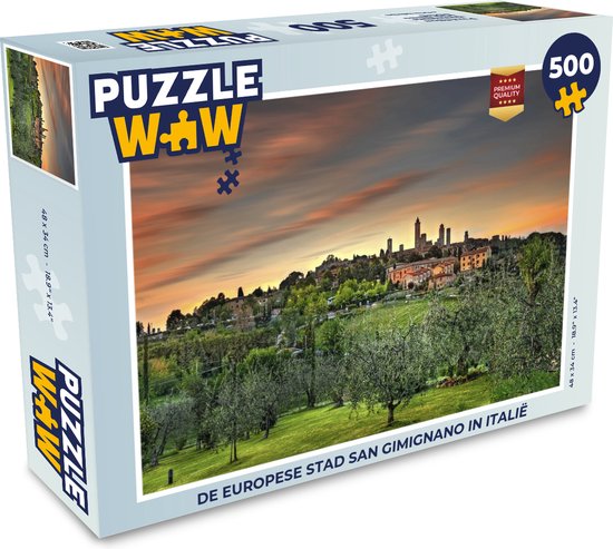 Puzzle La ville européenne de San Gimignano en Italie - Puzzle - Puzzle 500 pièces