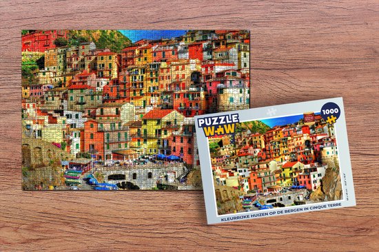 Puzzle Maisons colorées sur les montagnes des Cinque Terre - Jigsaw Puzzle - Puzzle 1000 pièces adultes