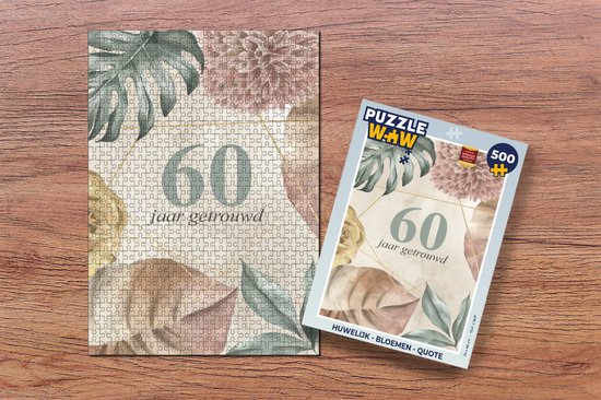 Puzzel 60 jaar getrouwd - Spreuken - Quotes - Huwelijk - Legpuzzel