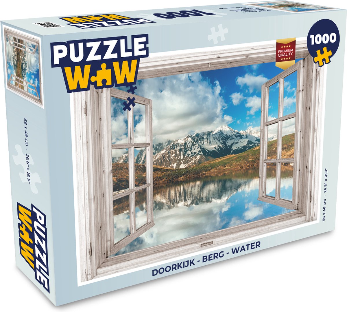Puzzel Doorkijk - Berg - Water - Legpuzzel - Puzzel 1000 stukjes volwassenen