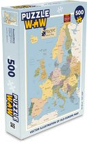 Puzzel Kaart - Europa - Oud - Legpuzzel - Puzzel 500 stukjes