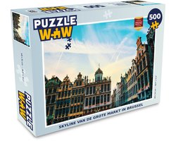 Puzzel Skyline - Architectuur - Grote markt - Brussel - Legpuzzel - Puzzel 500 stukjes