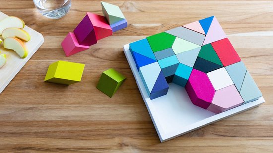 Foto: Remember spel houten blokken beukenhout multicolor