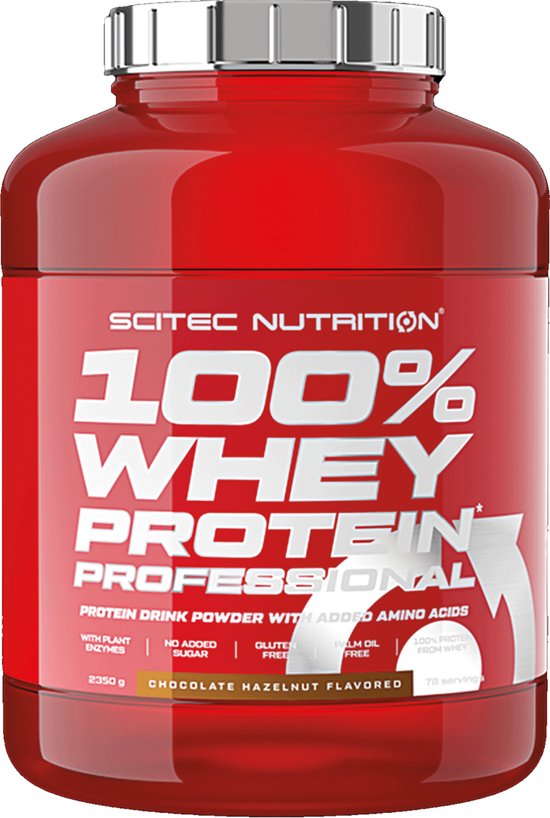 Scitec Nutrition - 100% Whey Protein Professional (Chocolate/Hazelnut - 2350 gram) - Eiwitshake - Eiwitpoeder - Eiwitten - Proteine poeder