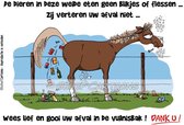 humoristische bordjes paard - Vuilnisbak