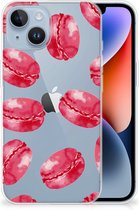Hoesje Bumper Geschikt voor iPhone 14 GSM Hoesje Transparant Pink Macarons