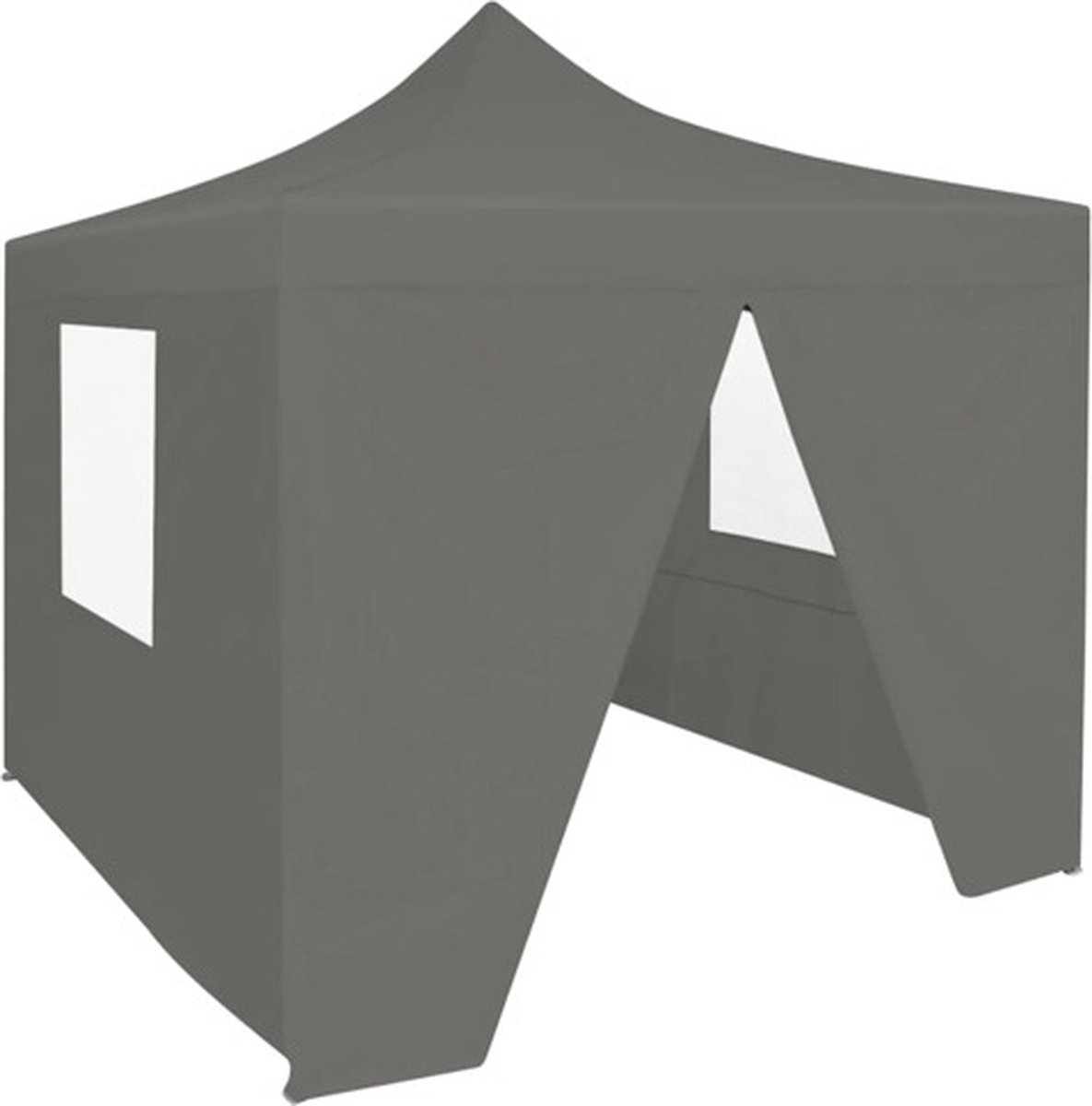 vidaXL Vouwtent pop-up met 4 zijwanden 3x3 m antraciet