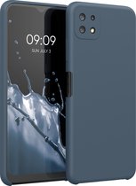 kwmobile telefoonhoesje geschikt voor Samsung Galaxy A22 5G - Hoesje met siliconen coating - Smartphone case in leisteen