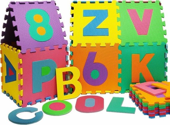 Hervat Afwijken blaas gat ABC - 36 delig set - met letters puzzel foam - alfabet- Klein speelmat (  50x50cm) | bol.com