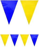 Vlaggenlijn blauw/geel 10 meter