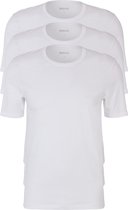 HUGO BOSS Classic T-shirts regular fit (3-pack) - heren T-shirts O-hals - wit - Maat: L
