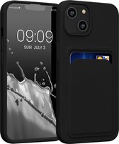 Coque kwmobile pour Apple iPhone 14 - Coque pour téléphone avec porte-cartes - Coque pour smartphone en noir