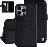 Pierre Cardin Zwart Leer Book Case Telefoonhoesje voor Apple iPhone 13 Pro Max - Bescherming & Comfort
