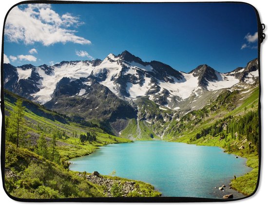 Housse ordinateur 15,6 pouces - Neige - Berg - Water - Housse ordinateur - Dimensions intérieures 39,5x29,5 cm - Dos noir