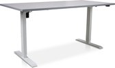 Zit-sta bureau elektrisch verstelbaar - MRC EASY | 160 x 80 cm | frame wit - blad grijs