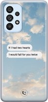 Hoesje geschikt voor Samsung Galaxy A33 - Love quote - Soft Case - TPU - Tekst - Blauw - ELLECHIQ