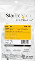USB A to USB C Cable Startech RUSB2AC2MW White