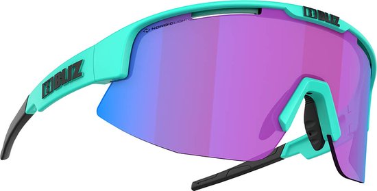 Bliz Matrix Sportbril Matt Turquoise/ Nano Optical Nordic Rose-Violet Blue Mirror - OZB7004-05