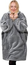Homie Hoodie – Oversized hoodie – Deken met mouwen – Unisex – Eén maat – Grijs