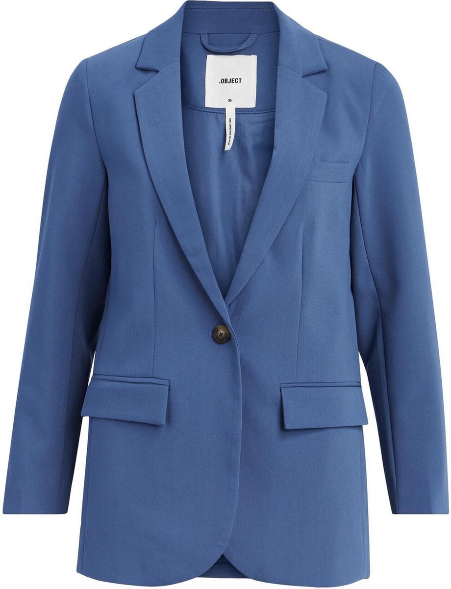 Object Blazer Objsigrid L/s Blazer Noos 23035737 Bijou Blue/col Dames Maat - 34