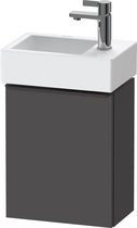 Duravit D-Neo wastafelonderkast 36.4x44x22.2cm Linksdraaiend 1 deur Grafiet Mat