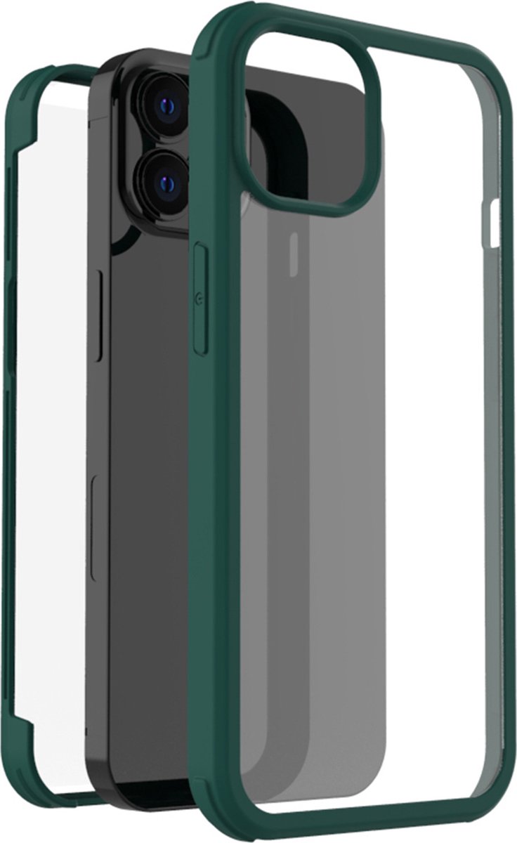 Accezz Hoesje Geschikt voor iPhone 14 Pro Max Hoesje - Accezz 360° Full Protective Cover - Groen