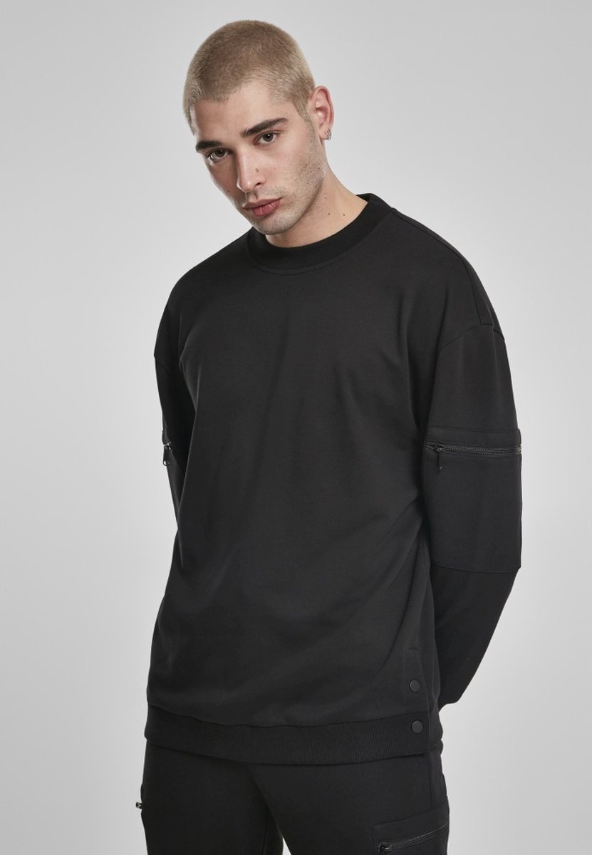 Urban Classics Training Terry Sweater/trui M Zwart