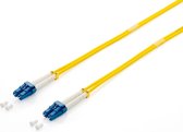Equip LWL-patchkabel glasvezel kabel (LC->LC 2.00m singlemode Duplex OS2 geel polyester zak)