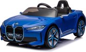 Voiture Électrique pour Enfants BMW i4 - Batterie 12V - 1-6 ans - Véhicule à batterie avec télécommande - MP4 - Bluetooth - Blauw
