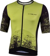 Nalini - Heren - Fietsshirt - Korte Mouwen - Wielrenshirt - Geel - Zwart - NEW ERGO LASER J - L