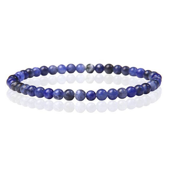 Foto: Memphis natuursteen armband 4mm sodalite