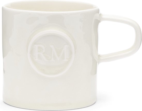 Foto: Riviera maison theemok wit met rm logo portofino theemok of koffiemok 340 ml