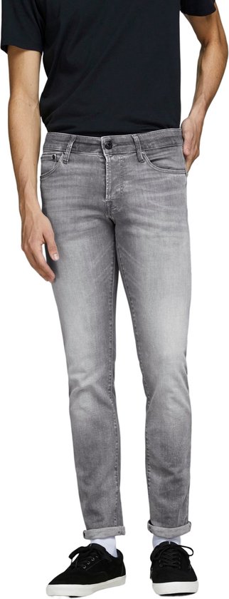 JACK & JONES Glenn Icon loose fit - heren jeans - grijs denim - Maat: 28/30