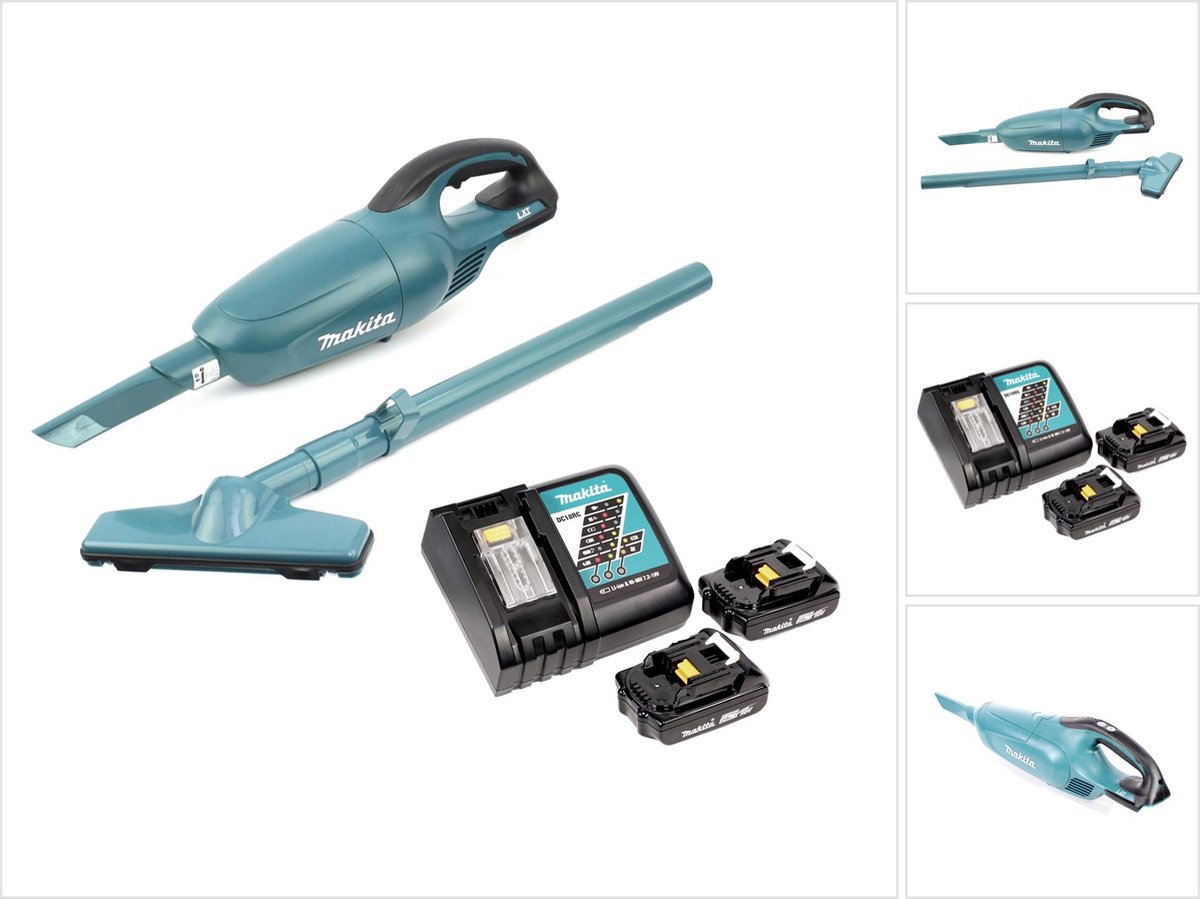 Makita DCL 180 RA accu stofzuiger 18 V + 2x oplaadbare accu 2.0 Ah + lader
