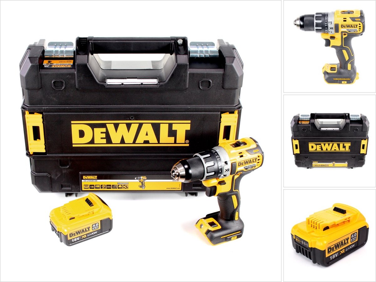 Dewalt DCD 791 NT accuboormachine Brushless 18V 70Nm + 1x oplaadbare accu 4.0 Ah in TSTAK - zonder oplader