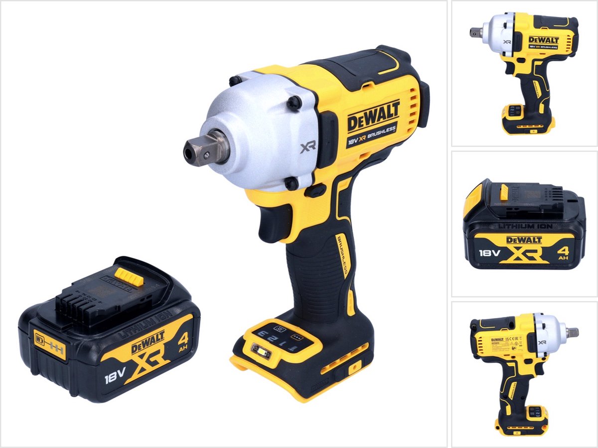 DeWalt DCF 892 N accu slagmoersleutel 18 V 812 Nm 1/2" borstelloos + 1x oplaadbare accu 4.0 Ah - zonder oplader