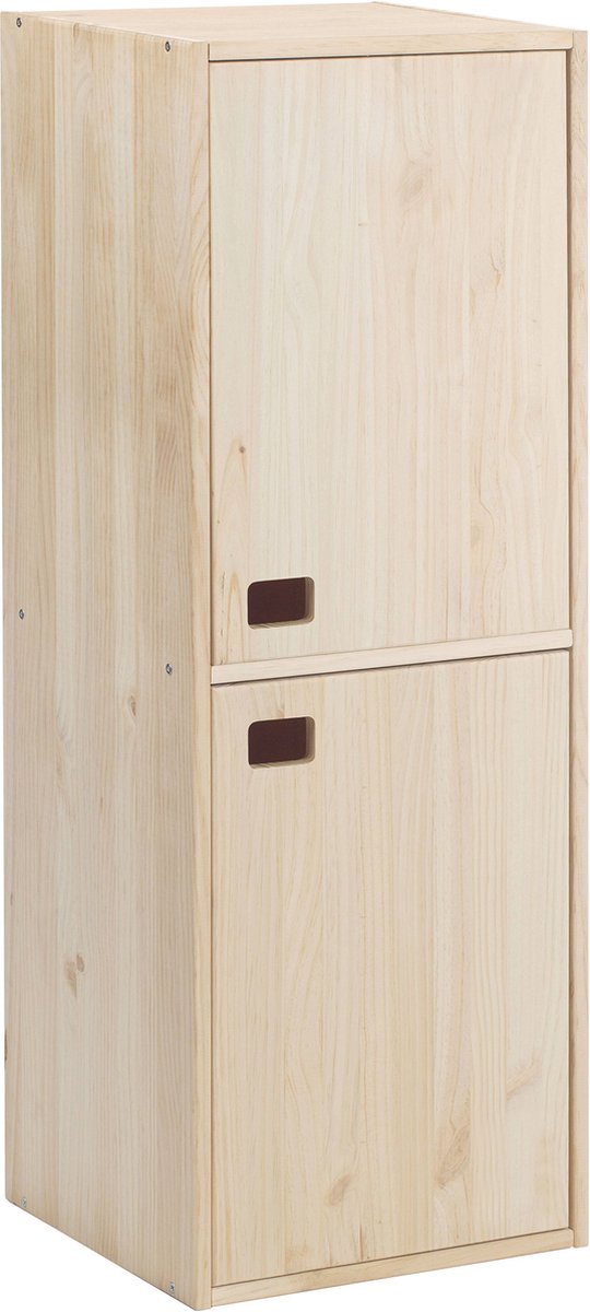 Astigarraga Houten Wandkast met deuren - Houten kast van PEFC grenen - 105x37cm