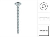 Heco Topix+ Tellerkopschroef 6x40Vd Torx30 - Verzinkt - 200 stuks