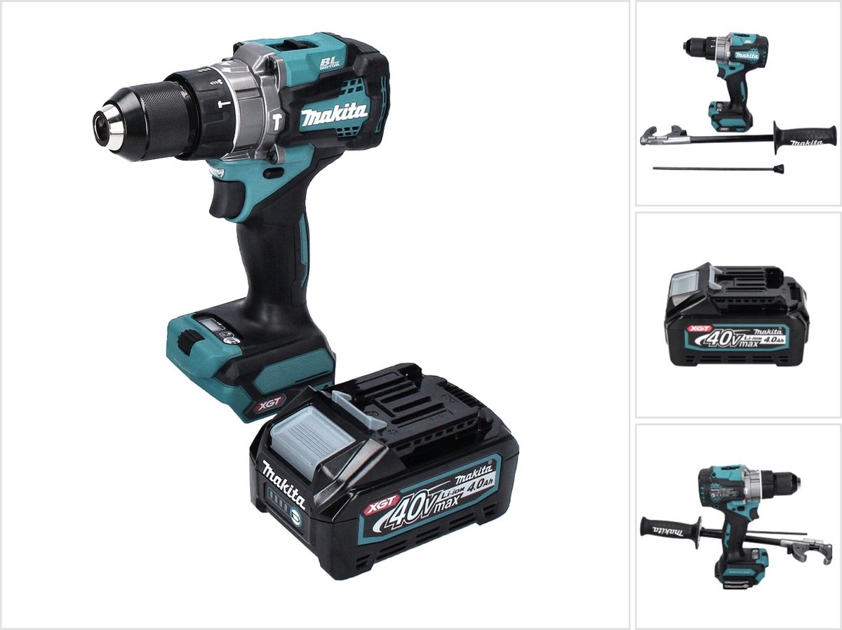 Makita HP 001 GM1 accu-slagboormachine 40 V max. 140 Nm XGT Brushless + 1x accu 4,0 Ah - zonder oplader