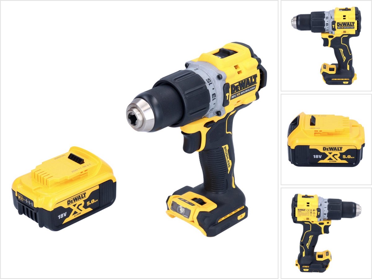 DeWalt DCD 805 N accu klopboormachine 18 V 90 Nm borstelloos + 1x oplaadbare accu 5.0 Ah - zonder oplader